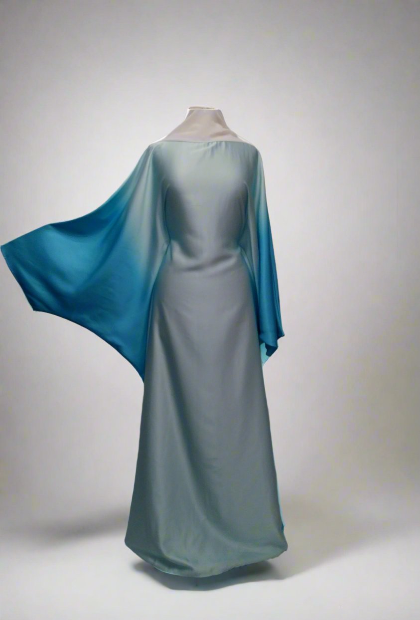 Satin Two Tone Abaya Aqua £20/ 3 for £55