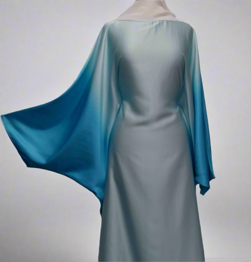 Satin Two Tone Abaya Aqua £20/ 3 for £55