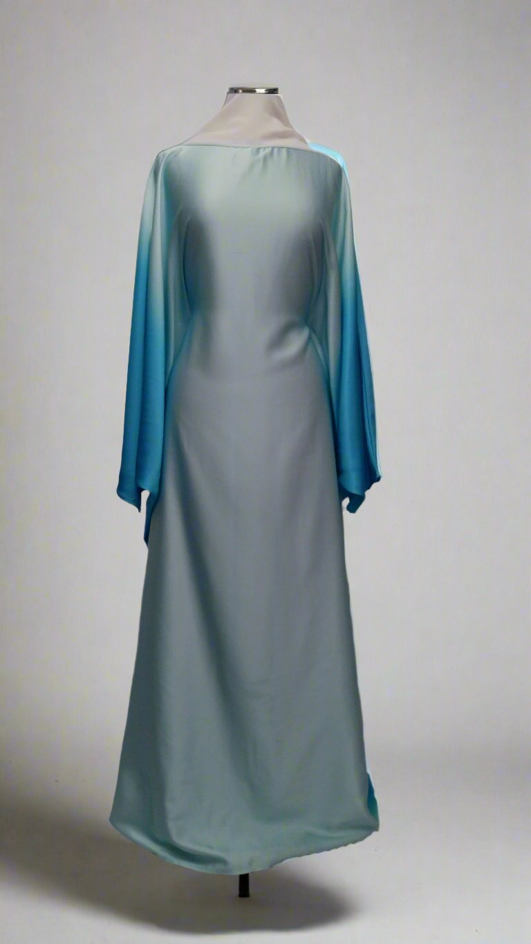 Satin Two Tone Abaya Aqua £20/ 3 for £55