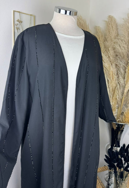 Black Abaya Diamond Beading  £35 special offer 2 for £65