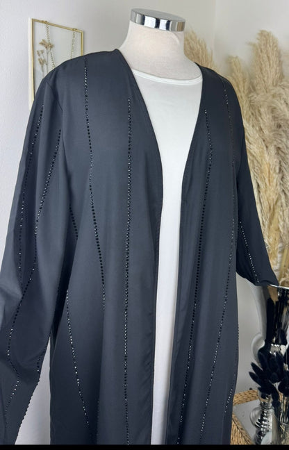 Black Abaya Diamond Beading  £35 special offer 2 for £65
